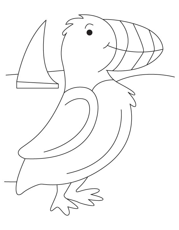 Easy Puffin Coloring Pages