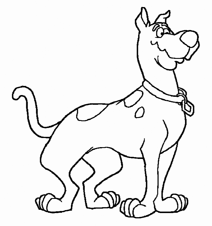 Great Dane Scooby Coloring Page