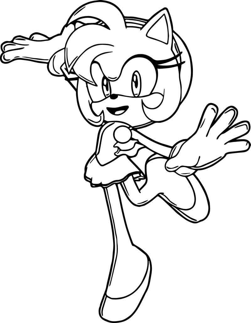 Amy Rose coloring sheet to print 