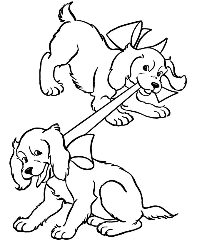 Playful Cocker Spaniel Coloring Page