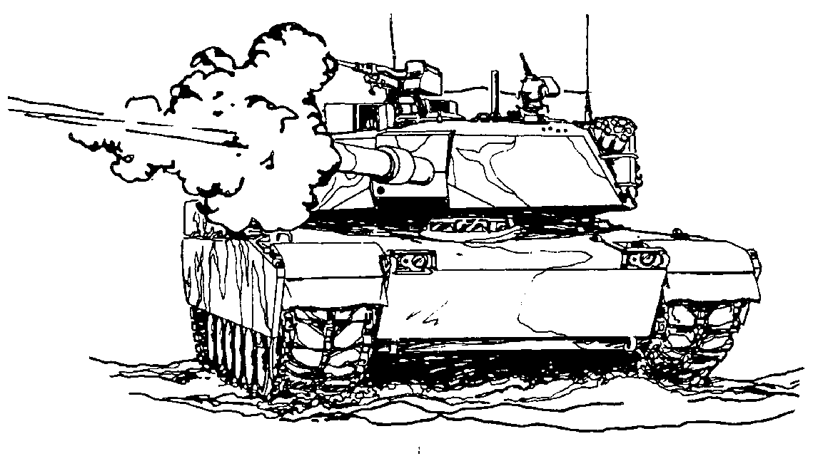 Realistic Army Tank Coloring Pages