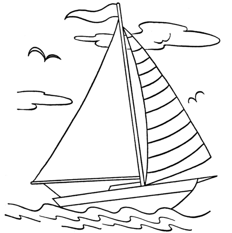 Sailboat Coloring Page