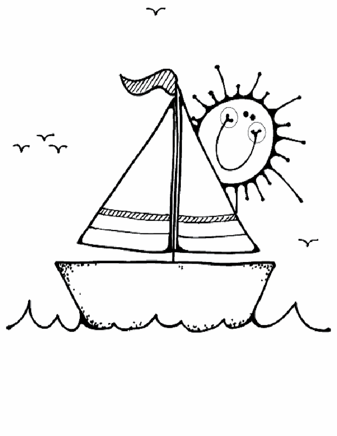 Sailing In The Sun Coloring Pages