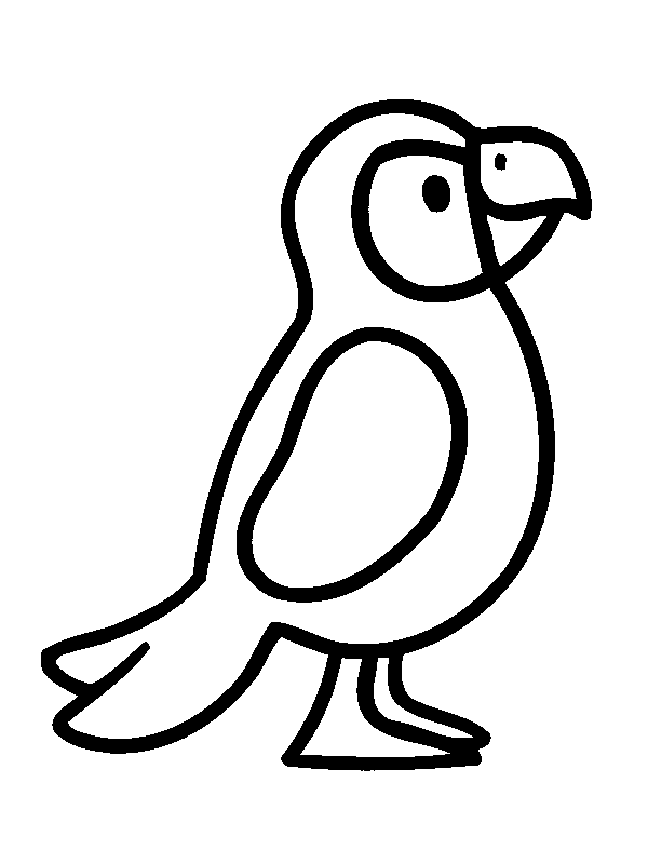 Simple Puffin Coloring Pages