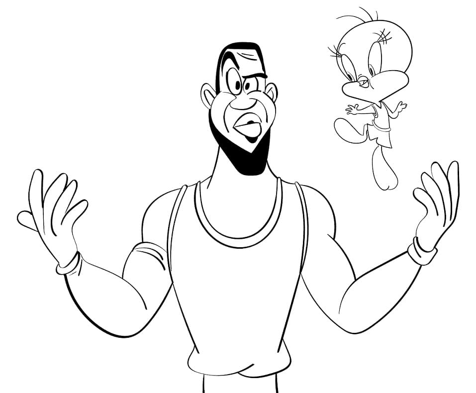 Space Jam Lebron James Coloring Pages