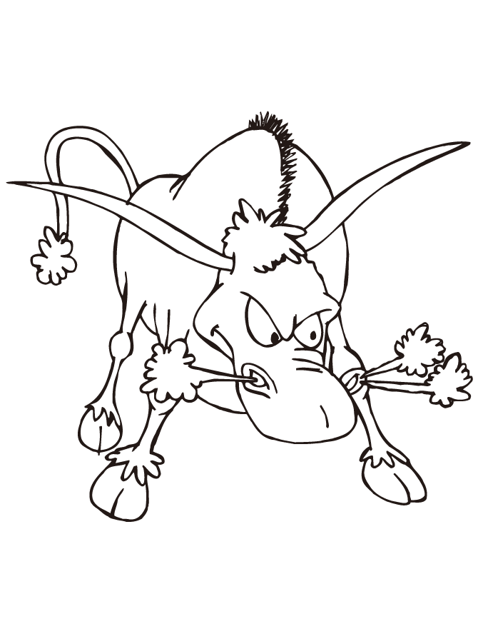 Angry Bull Coloring Page