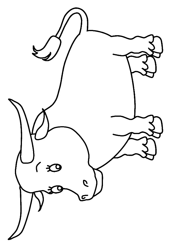 Bull Coloring Page