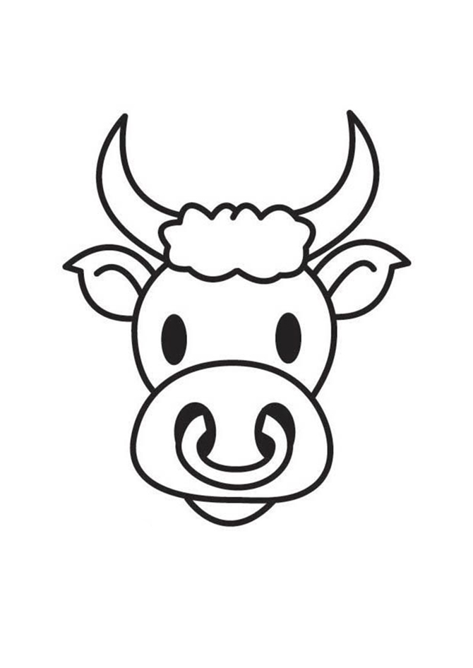 Bull Head Coloring Page