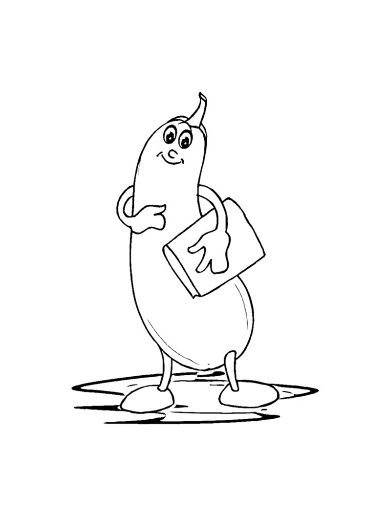 Cute Butternut Squash Coloring Page