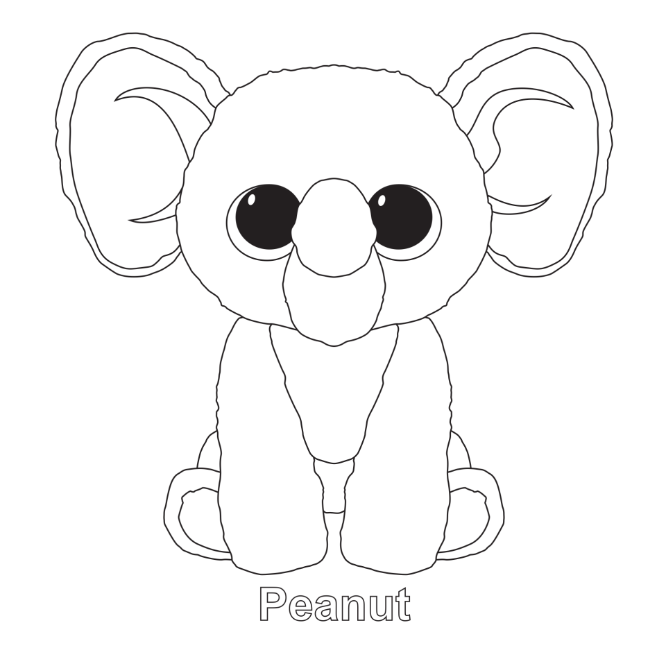 Peanut Beanie Boo Coloring Pages