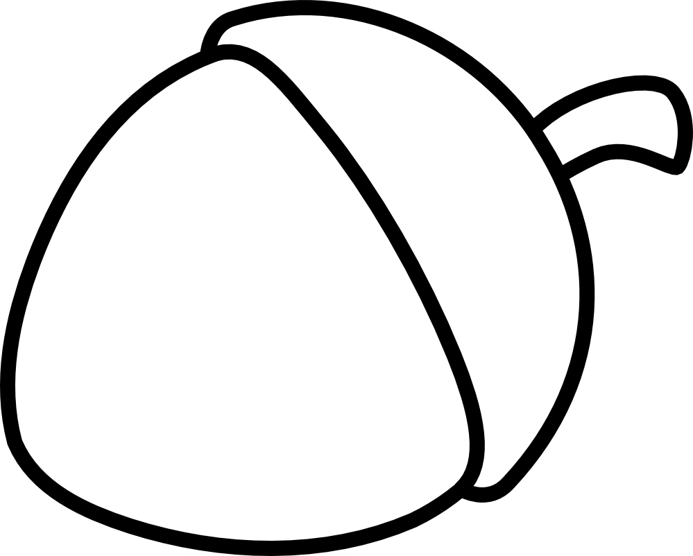 Simple Acorn Coloring Page