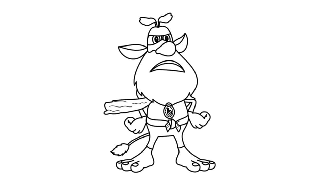 Super Booba Coloring Page
