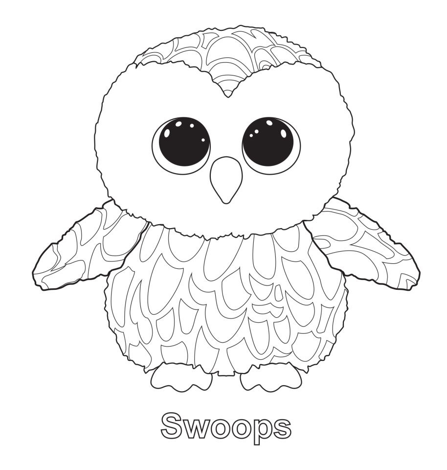 free printable beanie boo coloring pages