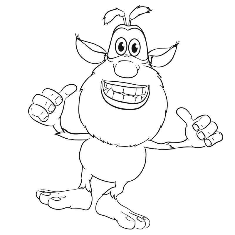 Thumbs Up Booba Coloring Pages