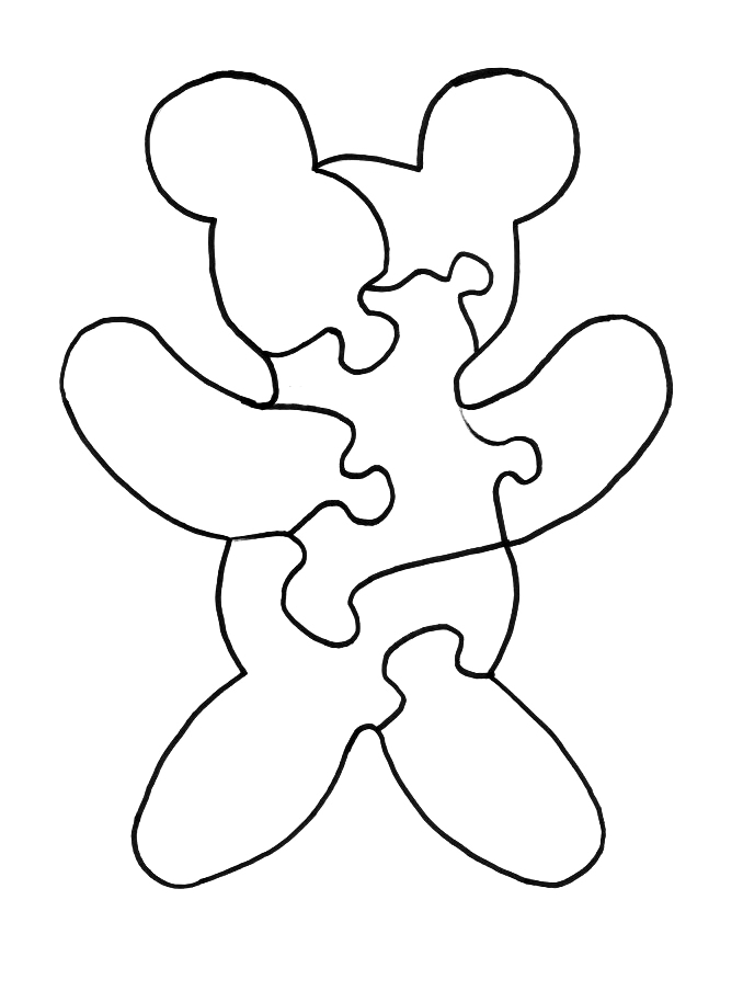 Bear Jigsaw Puzzle Coloring Pages