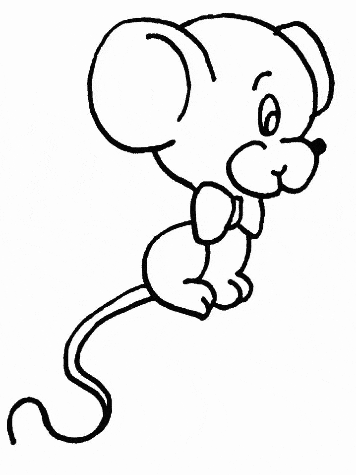 Cartoon Mouse Coloring Page