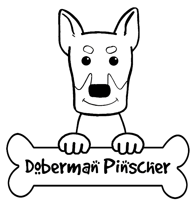 Doberman Pinscher Coloring Page
