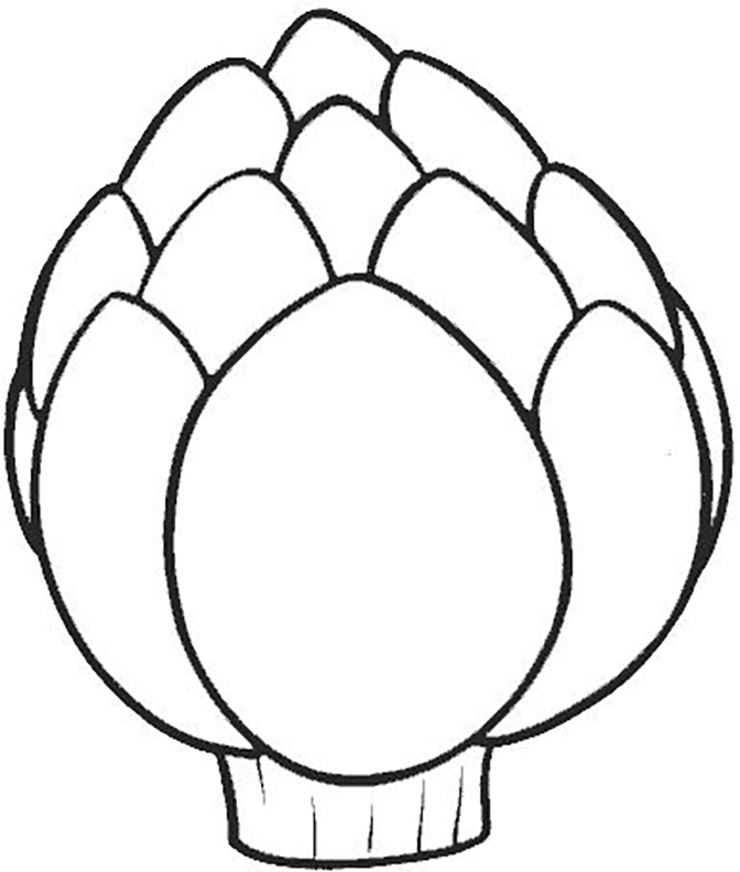 Easy Artichoke Coloring Pages