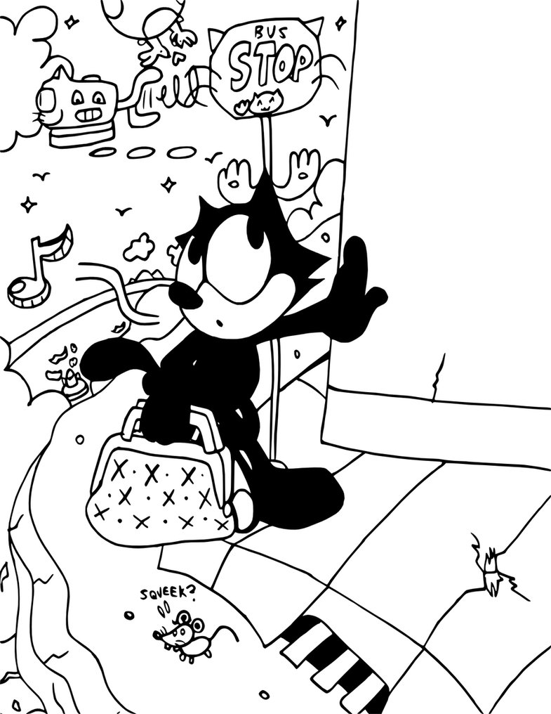 Felix The Cat Coloring Page Printable