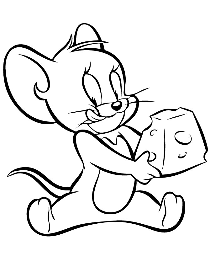 Jerry Mouse Coloring Page