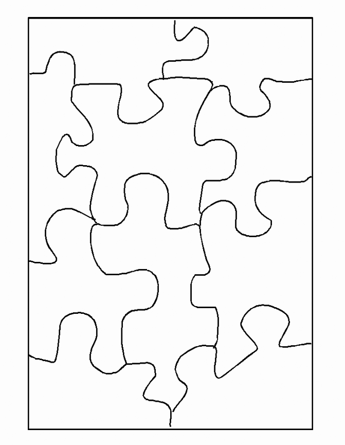 Jigsaw Puzzle Coloring Pages