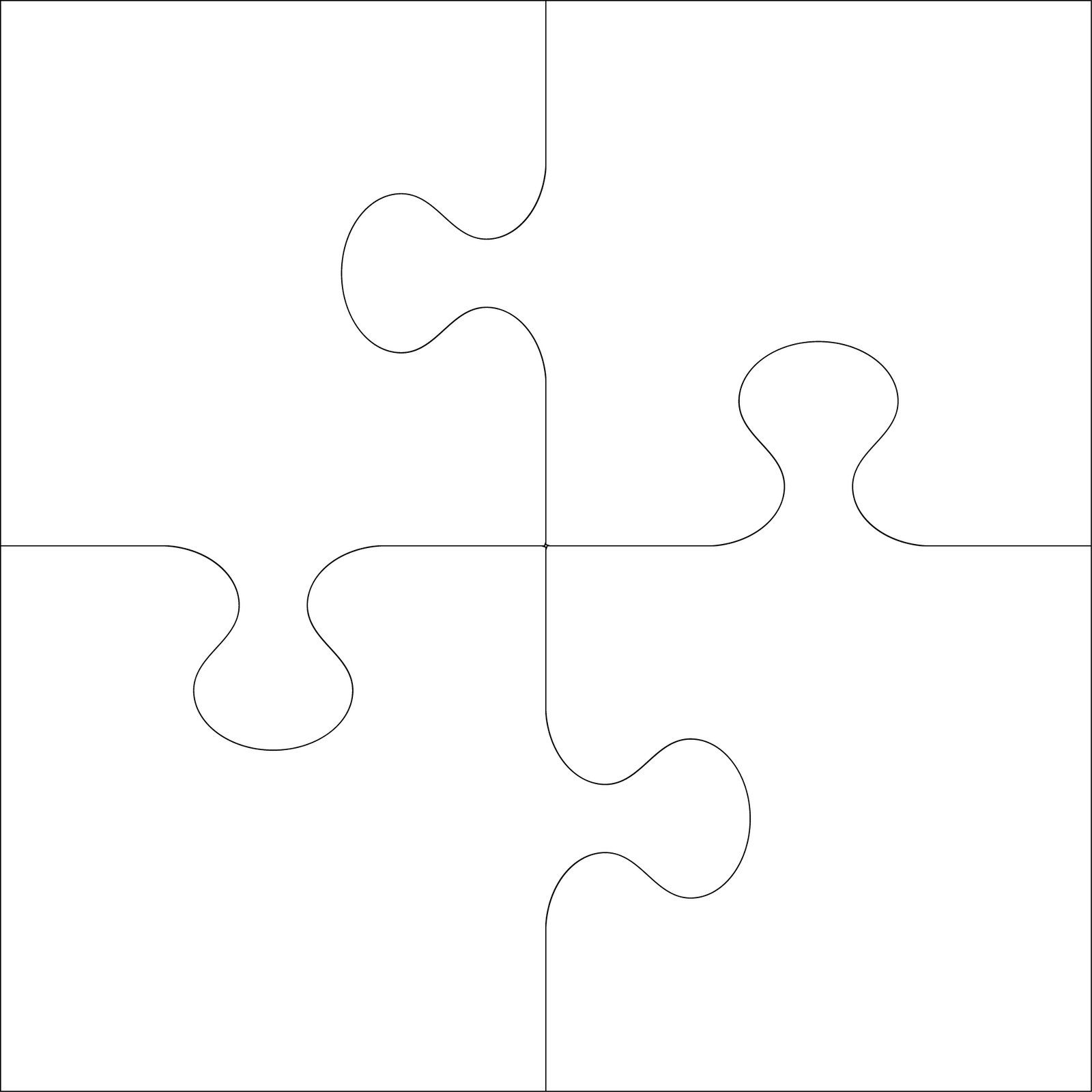 Puzzle Pieces Coloring Page