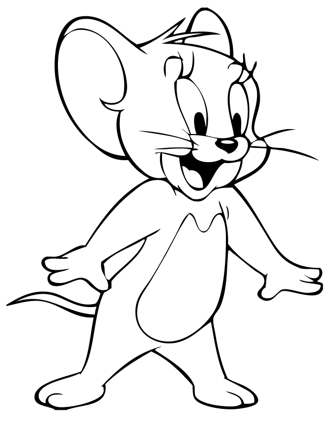 Tom And Jerry Mouse Coloring Page