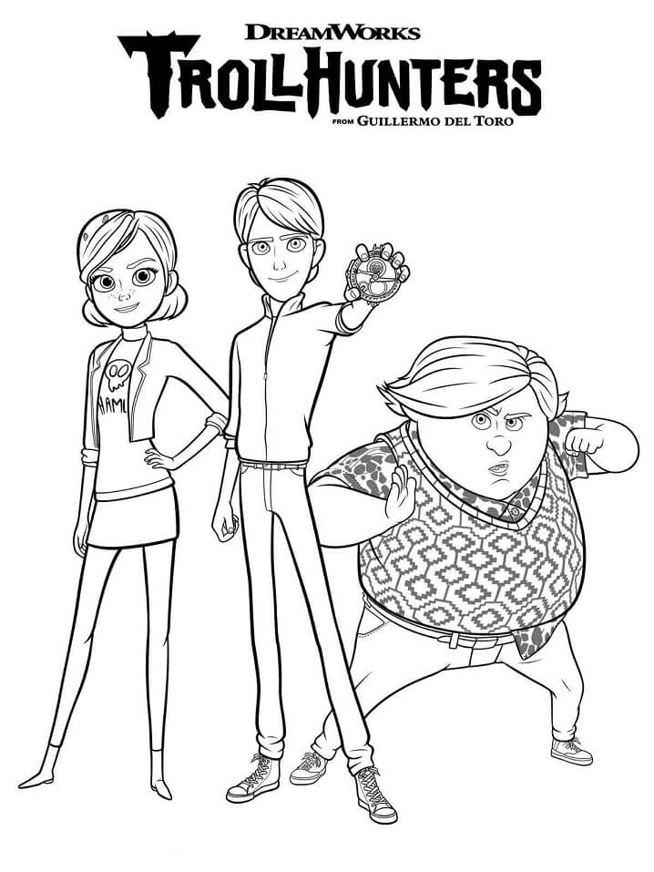 Troll Hunters Characters Coloring Pages