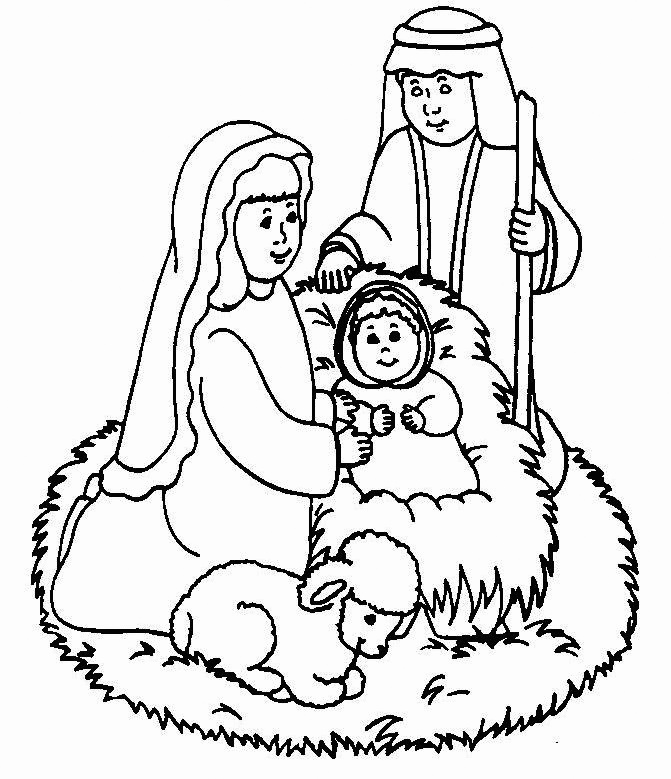 Advent Birth Of Christ Coloring Page