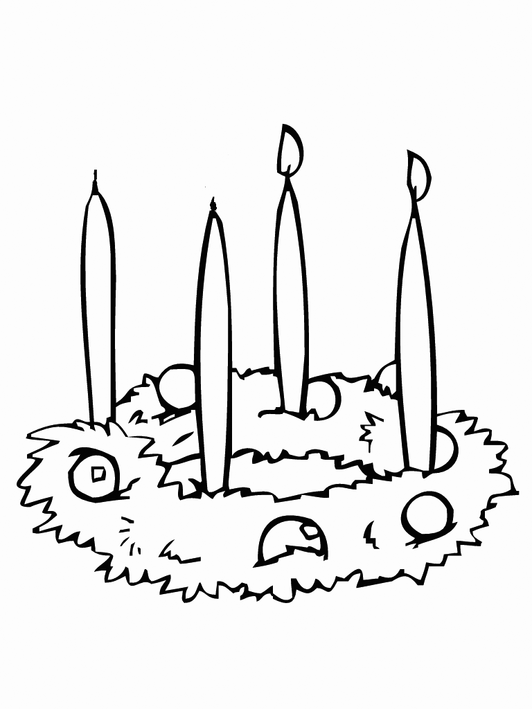 advent candles coloring sheet