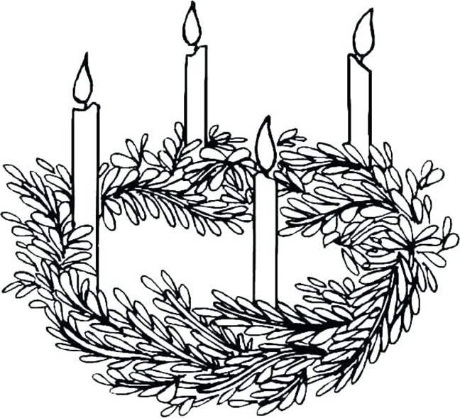 advent candles coloring sheet