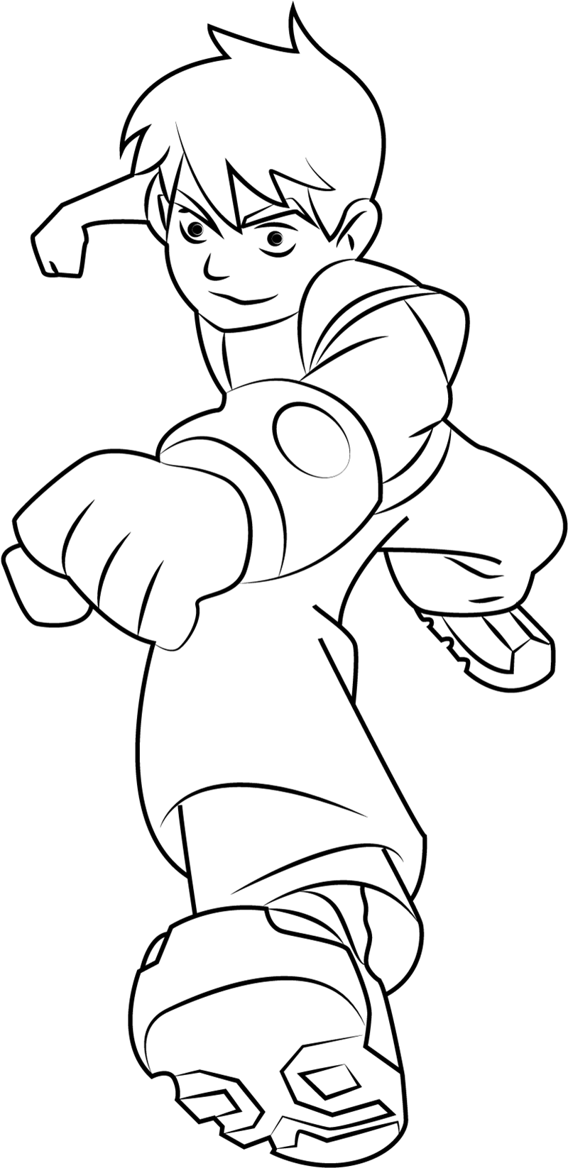 Anime Running Coloring Page