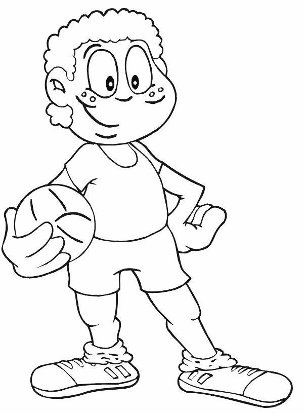 Cartoon With Kickball Coloring Pages