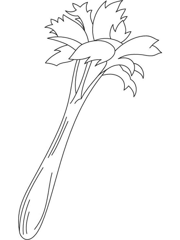 Celery Stalk Coloring Page