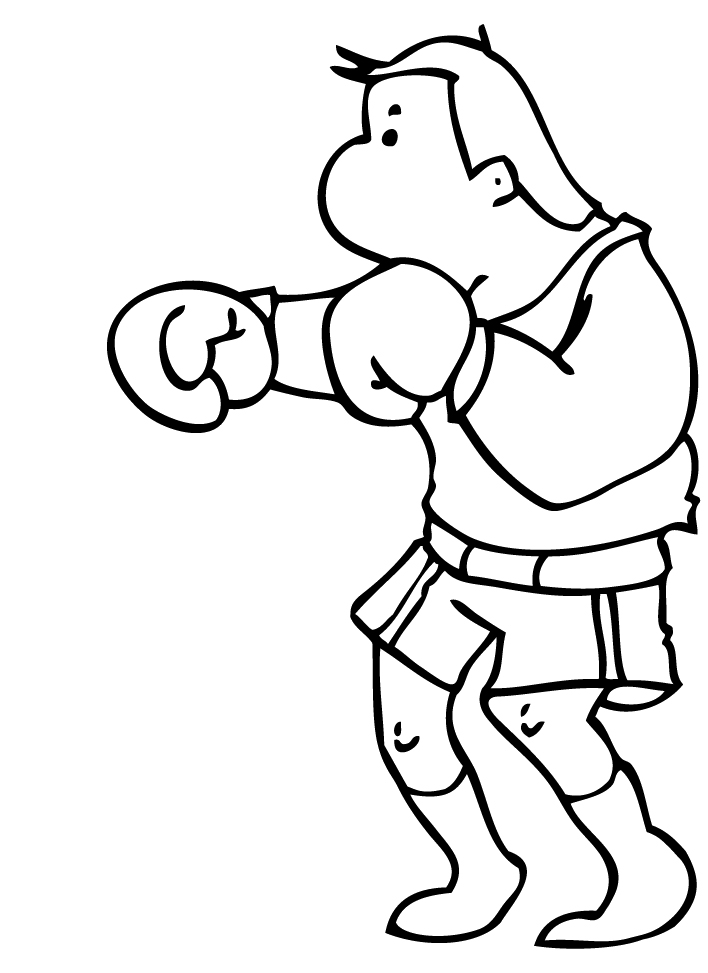 Character Boxing Coloring Page