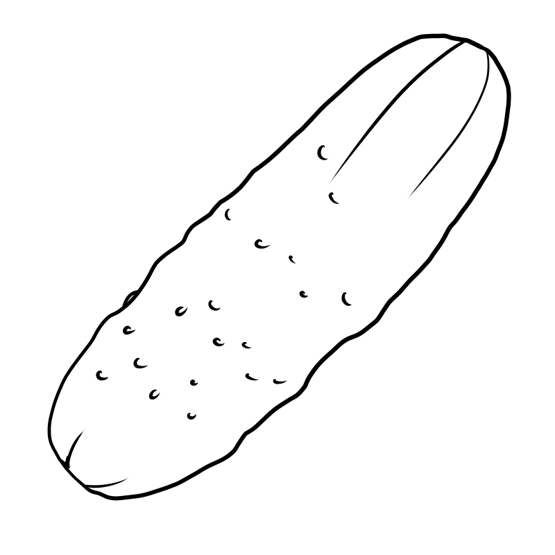 Easy Pickle Coloring Page