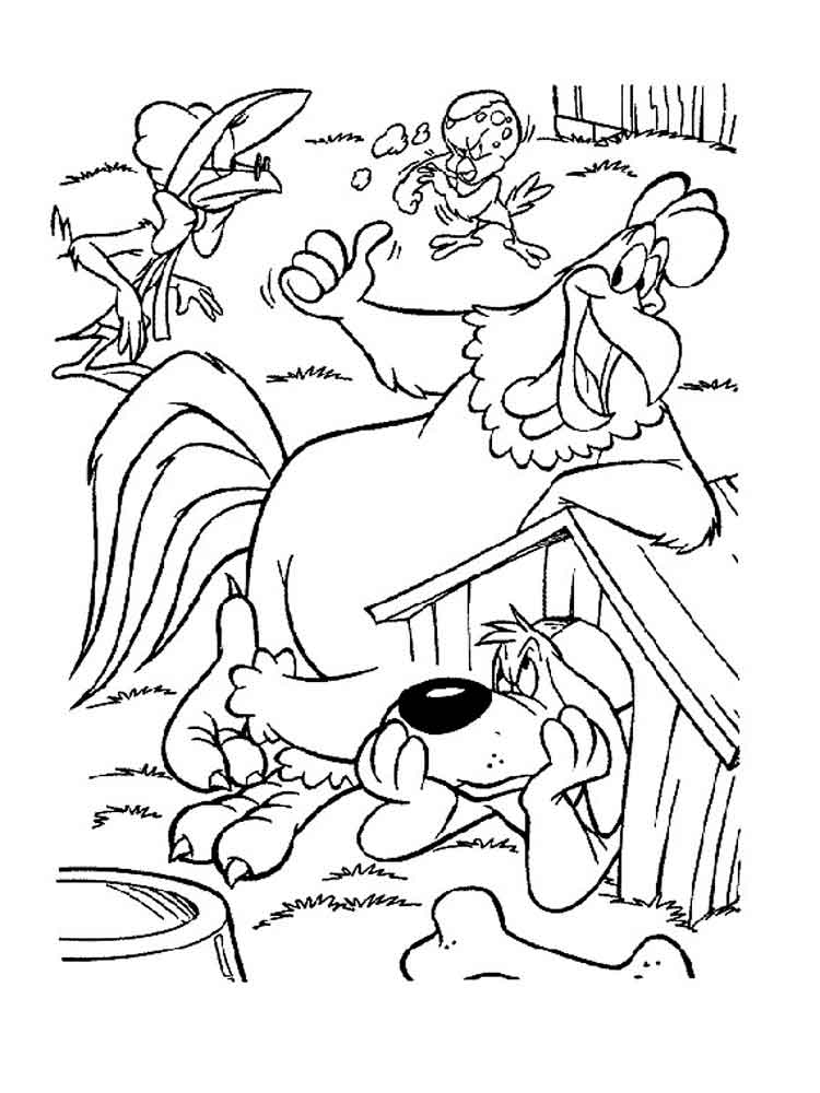 Funny Foghorn Leghorn Coloring Pages