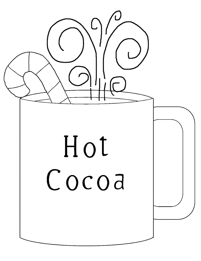 Hot Cocoa Coloring Pages.