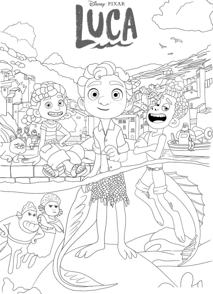 Luca Coloring Pages