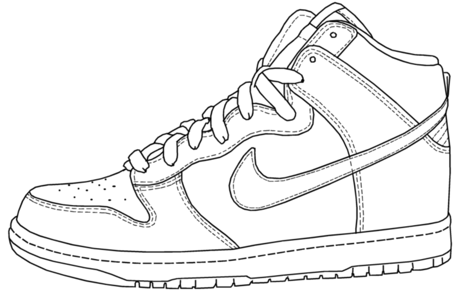 Nike Air Jordan Coloring Page