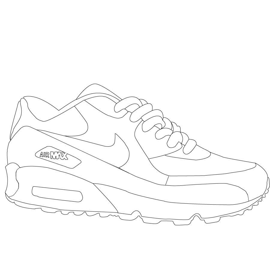 Nike Air Max Shoe Coloring Page