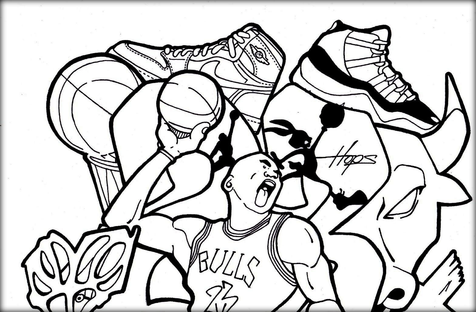 Nike Jordan Coloring Page