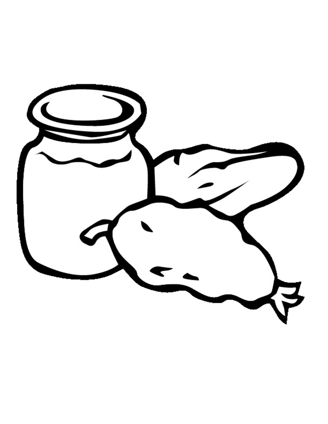 Pickle And Jar Coloring Page