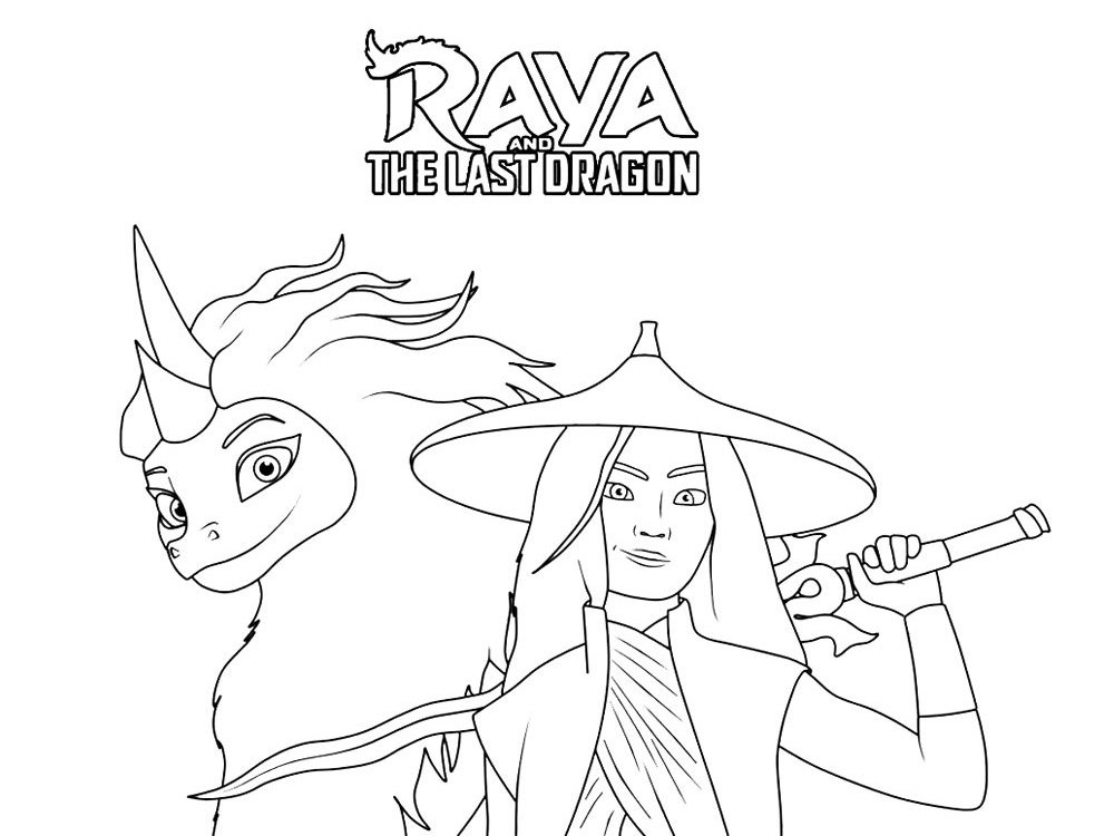 Raya And The Last Dragon Coloring Page