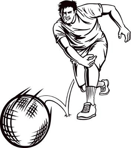 Rolling Kickball Coloring Pages