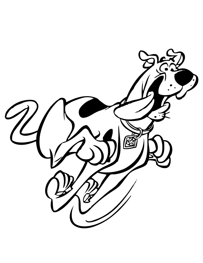 Scooby Doo Running Coloring Page