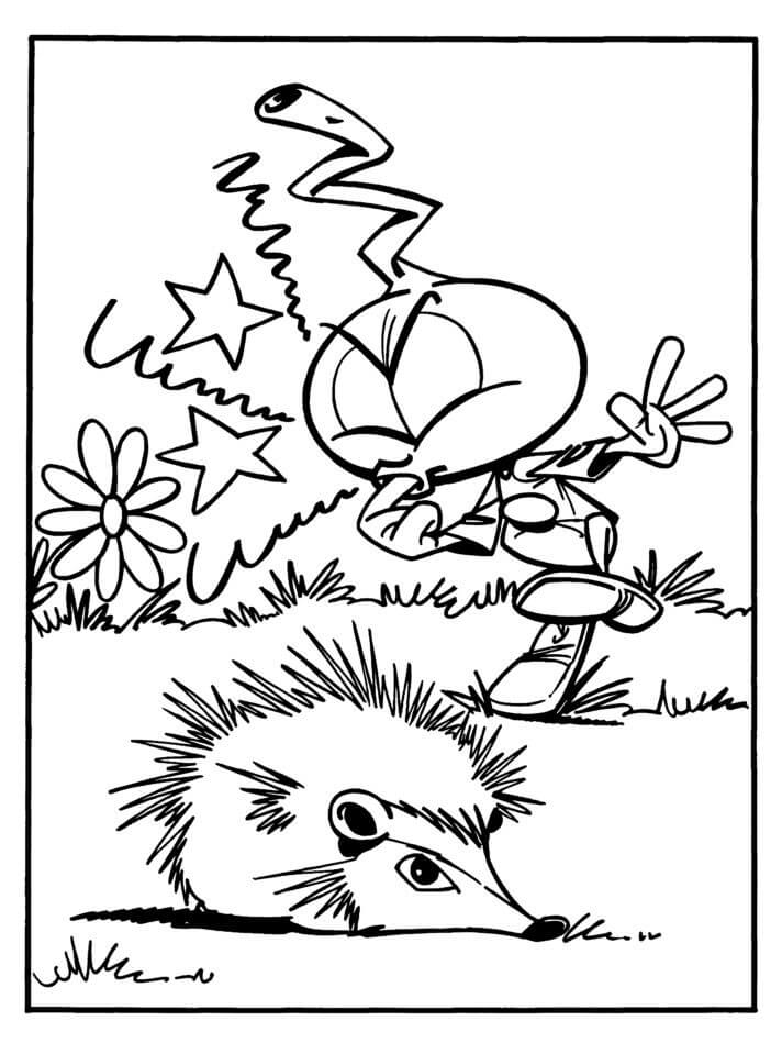 Snork And Hedgehog Coloring Page