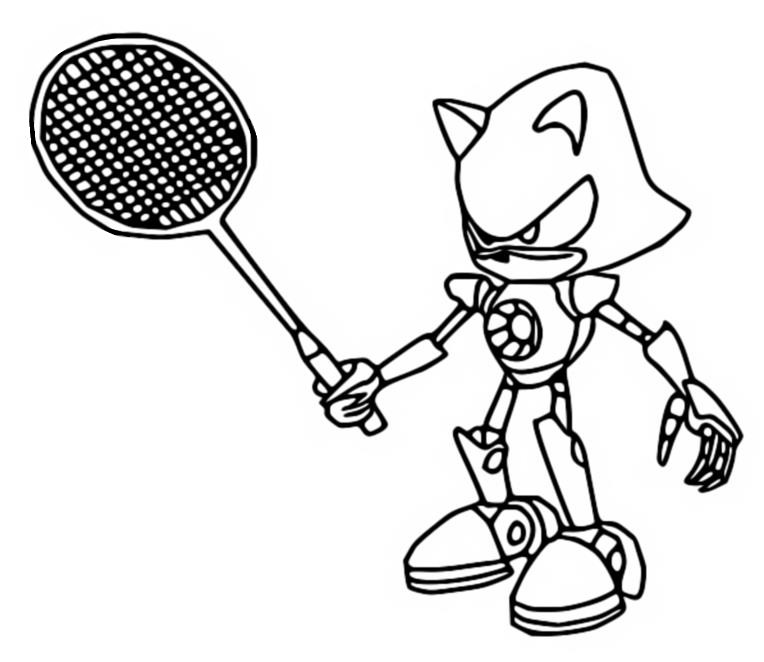 Sonic Badminton Coloring Pages
