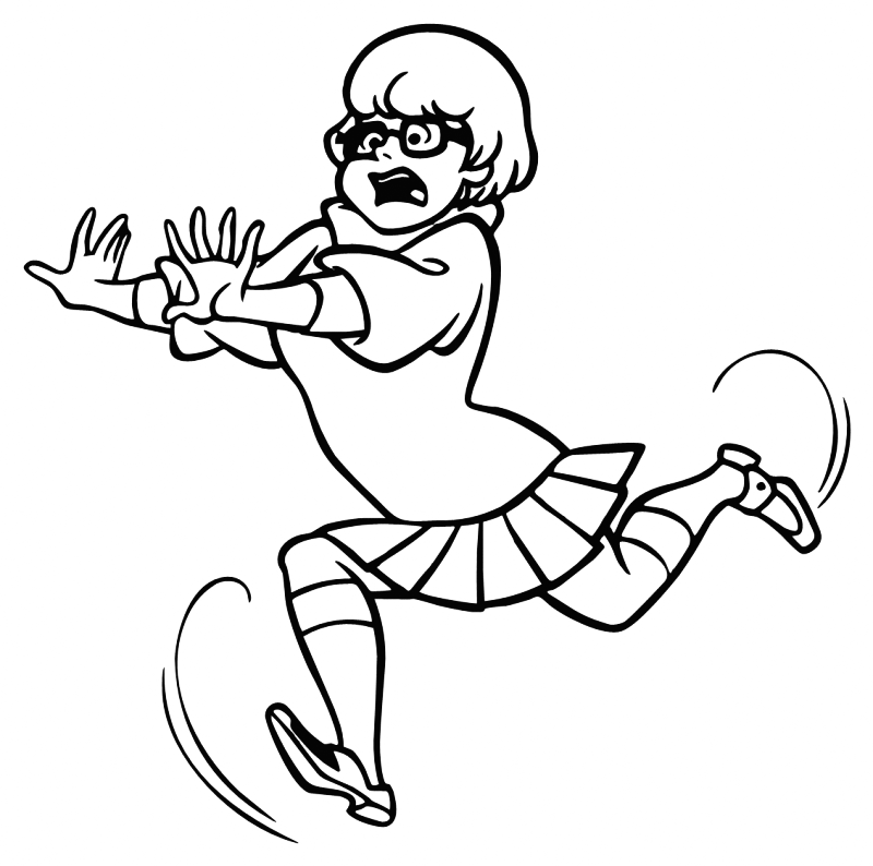 Velma Running Coloring Page