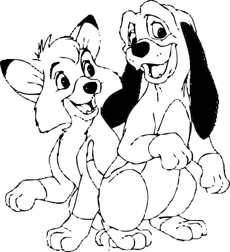 Fox And The Hound Coloring Page